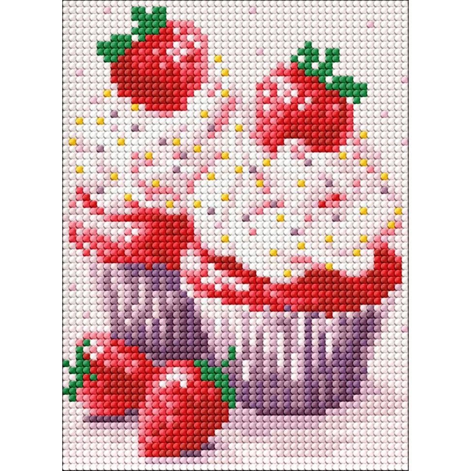 Алмазна мозаїка для дітей Ideyka Апетитний десерт AMM1041 без підрамника 15х20 см (RLT46690)