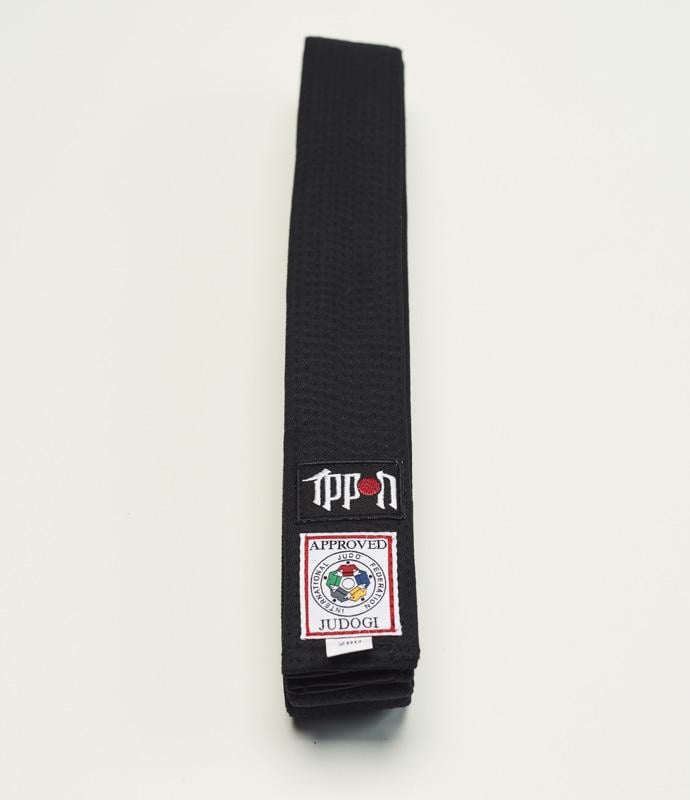 Пояс лицензионный для дзюдо Ippon Gear IJF р. 240 см Черный (bbl240i) - фото 12