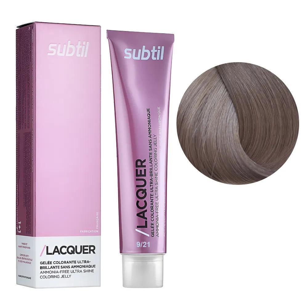 Краска гелевая безаммиачная для волос Subtil Lacquer 9.21 Ирисово-пепельный очень светлый блондин 60 мл