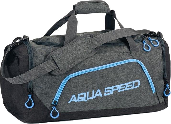 Сумка спортивна Aquaspeed Duffel bag 6733 55x26x30 см Сіро-синій (5908217667335)