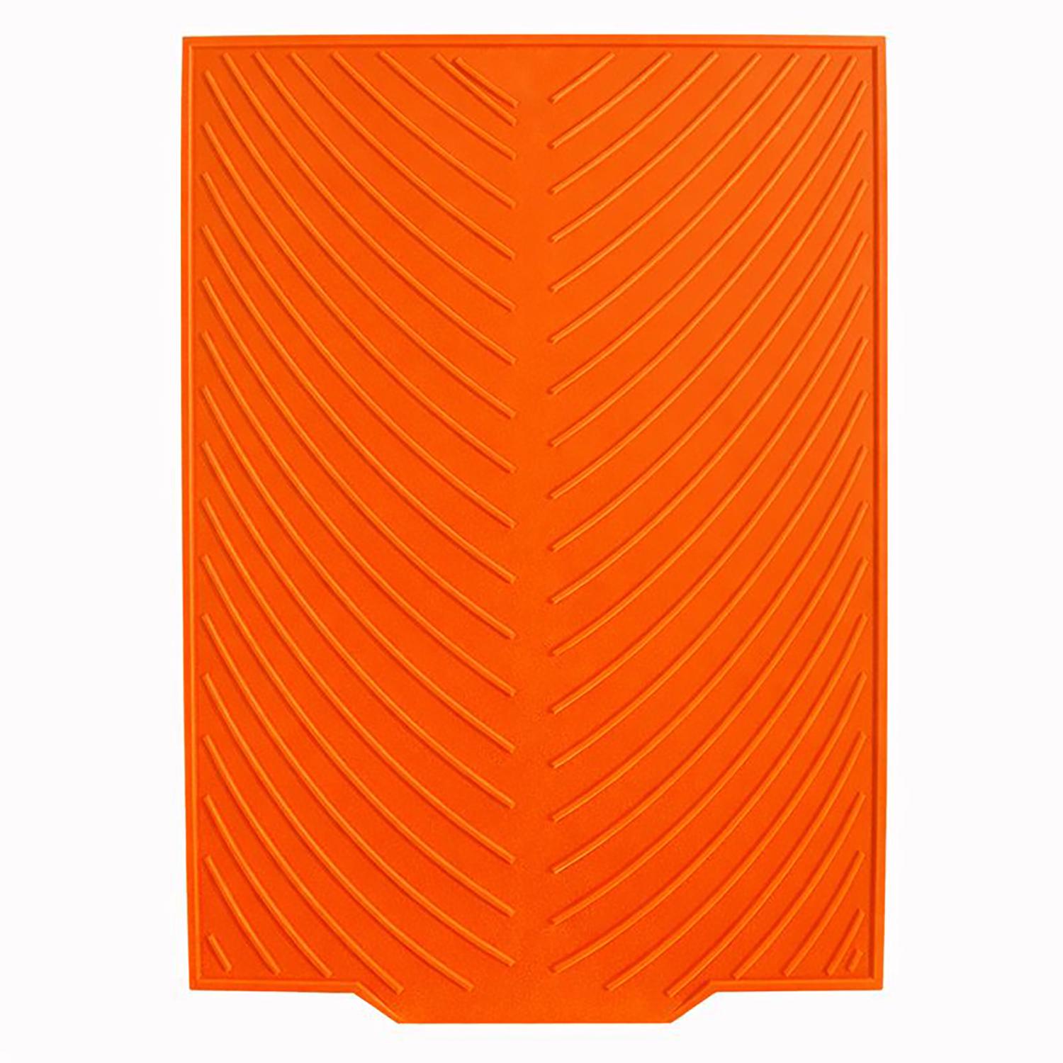 Килимок для сушіння посуду зі зливом 42х33 см Помаранчевий