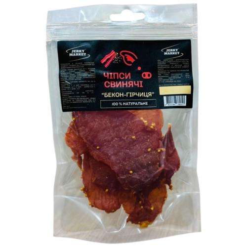 Чіпси свинячі Jerky Market Бекон-гірчиця 50 гр/50 шт. Чіпси свинячі Jerky Market Бекон-гірчиця 50 гр/50 шт.