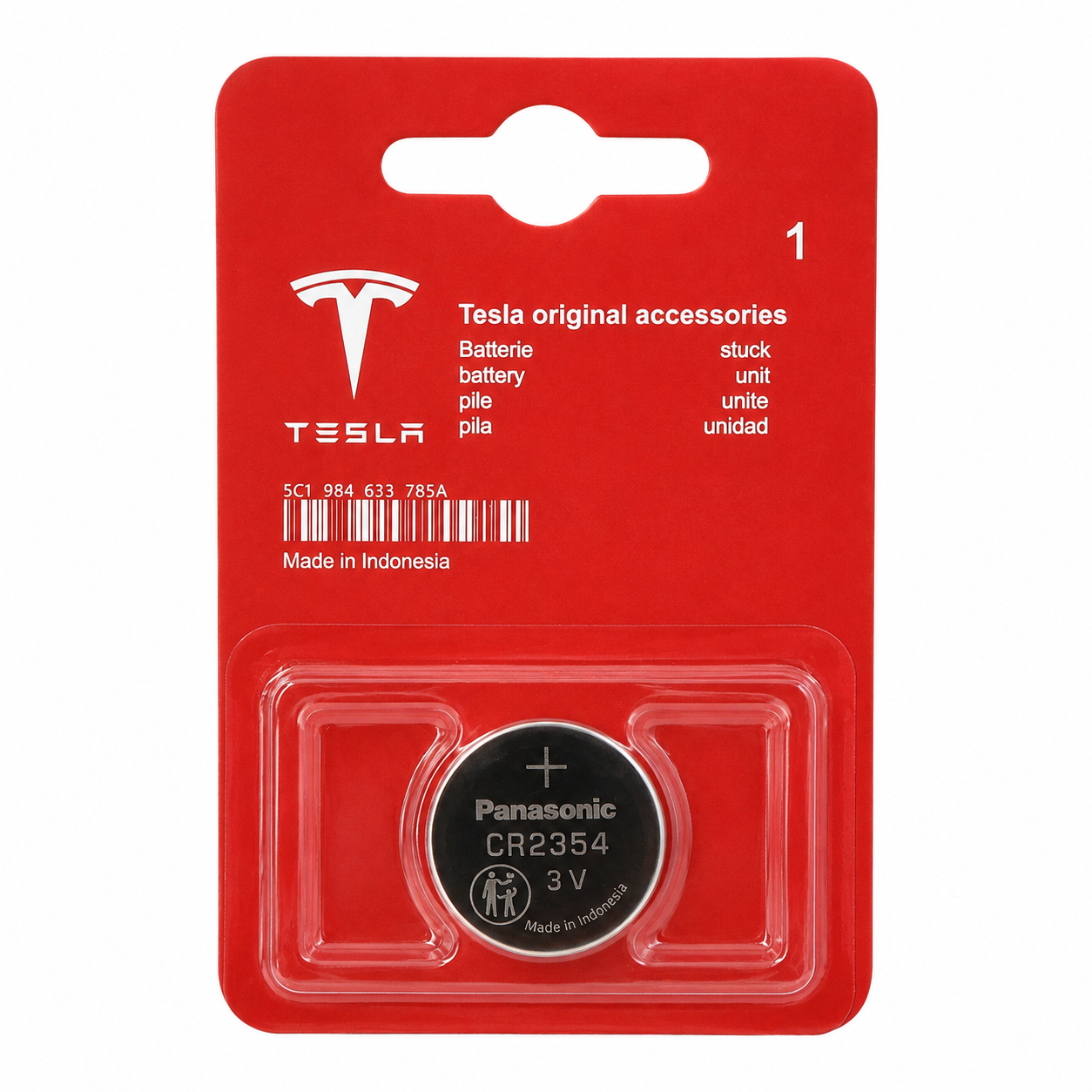 Батарейка для ключа Tesla литиевая CR2354 3V Батарейка для ключа Tesla литиевая CR2354 3V