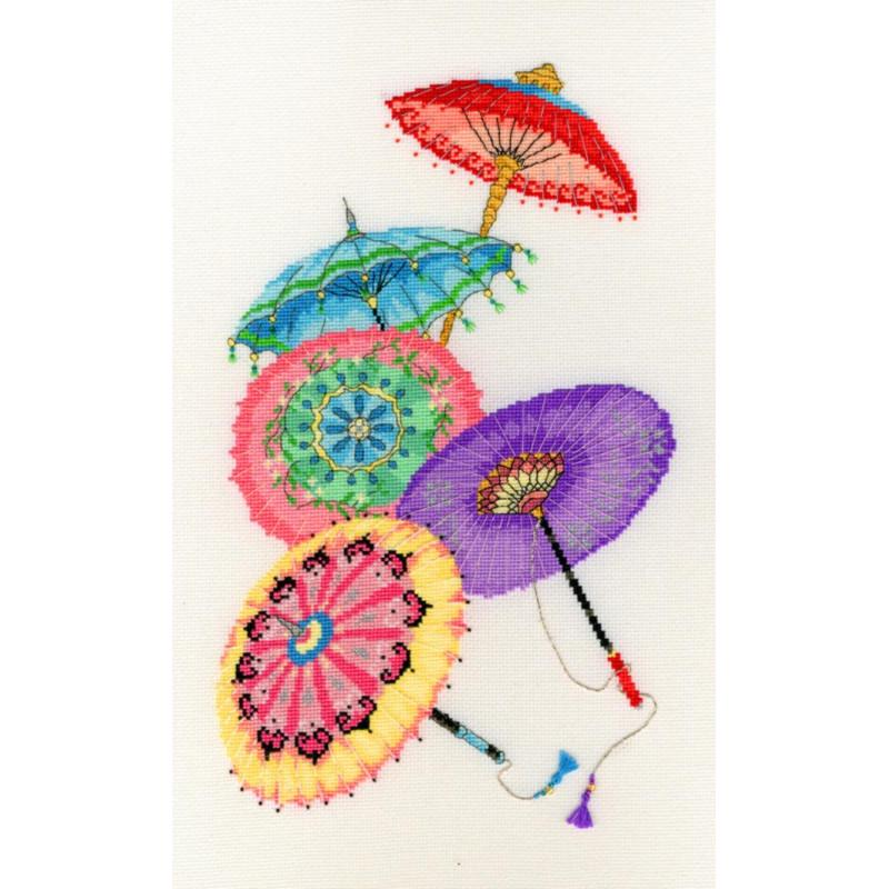 Набор для вышивания крестиком Bothy Threads XKF1 Зонтики (50896) Набор для вышивания крестиком Bothy Threads XKF1 Зонтики (50896)