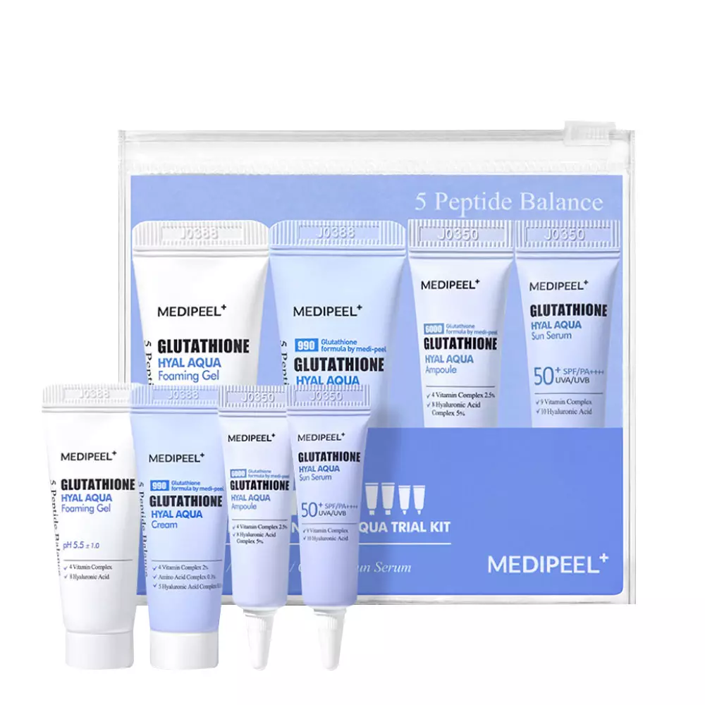 Набір мініатюр для догляду за обличчям Medi-Peel Glutathione Hyal Aqua Trial Kit (8809941821154)