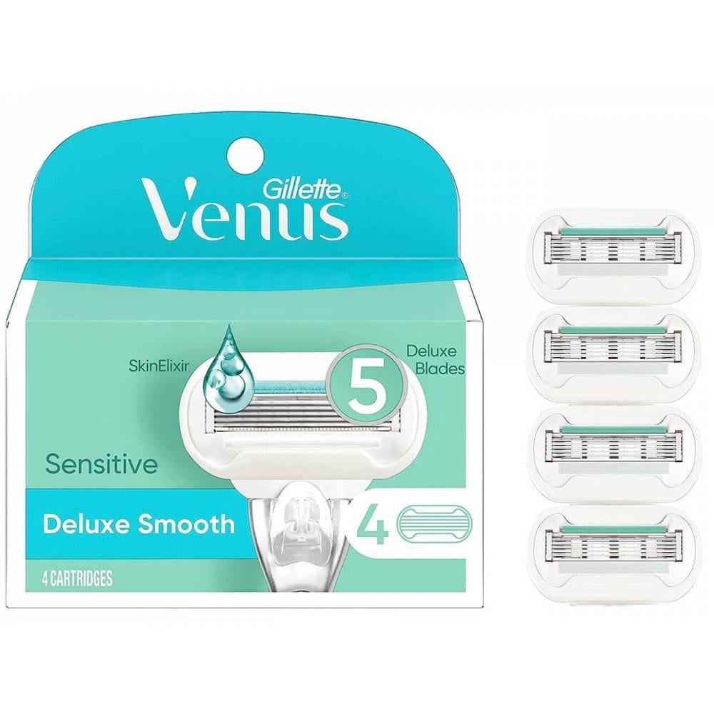 Картриджі змінні для гоління жіночі Gillette Venus Deluxe Smooth Sensitive 4 шт. (8242684) - фото 2