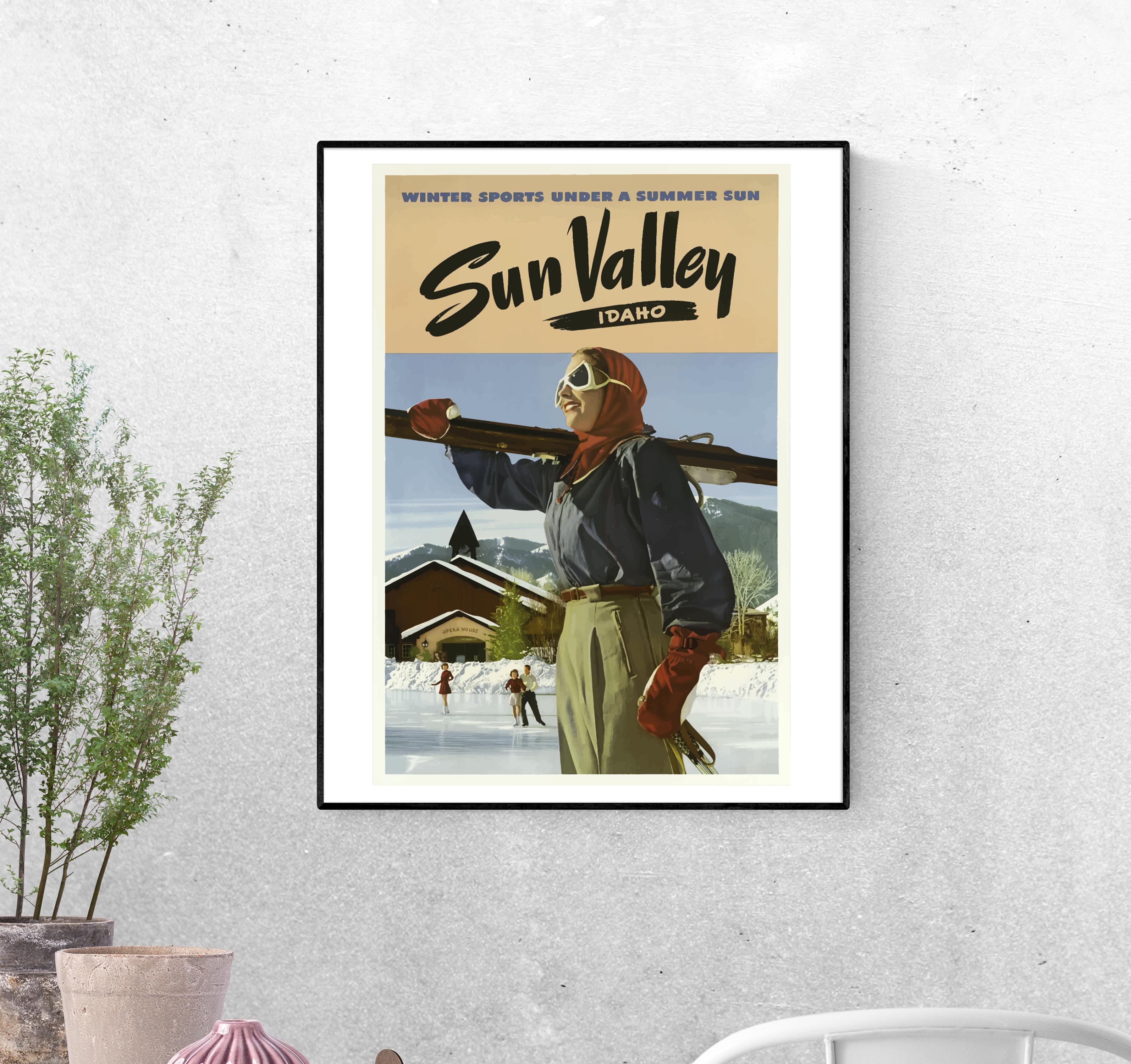 Тревел-постер Зимние виды спорта под летним солнцем формат А-1