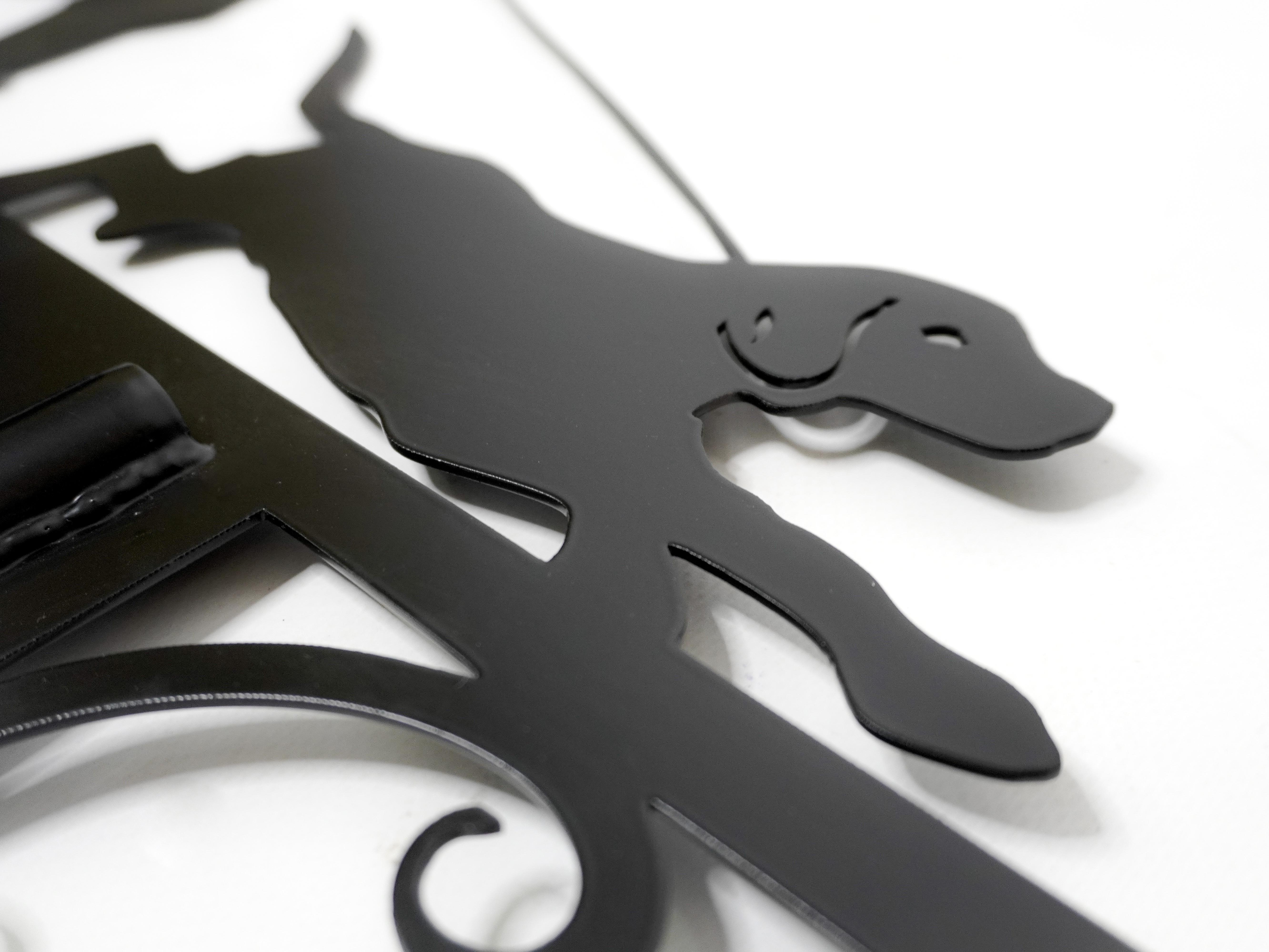 Флюгер на дах металевий Полювання Чорний - фото 6