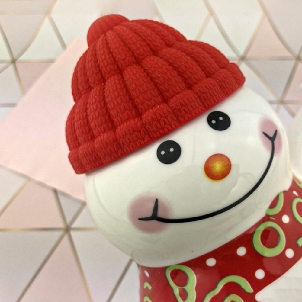 Чашка новогодняя с крышкой снеговик 350 мл - фото 7 Чашка новогодняя с крышкой снеговик 350 мл - фото 7