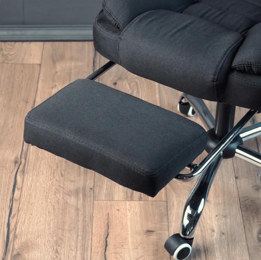 Офисное кресло с массажной подушкой и подставкой для ног BOSS KO22 Premium из ткани до 130 кг. Черный (17398) - фото 5 Офисное кресло с массажной подушкой и подставкой для ног BOSS KO22 Premium из ткани до 130 кг. Черный (17398) - фото 5