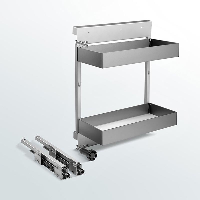 Карго боковое правое Iris 2 полки с дотягивателем Muller 200 мм Графит (162686)