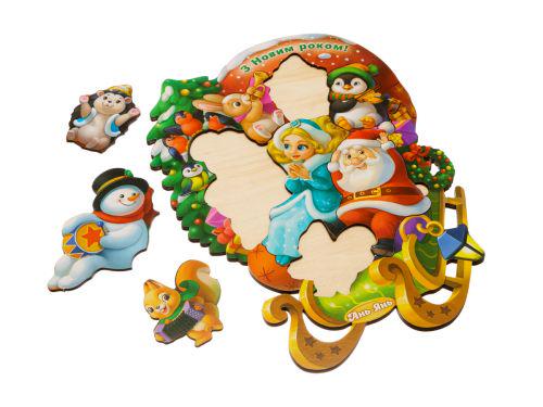 Пазл-вкладиш Звірі на санчатах (197317) - фото 2