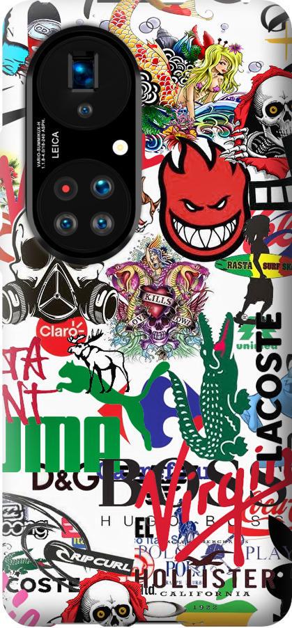 Чехол на Huawei P50 Many different logos (4022u-2292-42517)