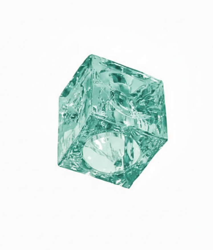 Плафон декоративний скляний CUBE35-M Ментоловий