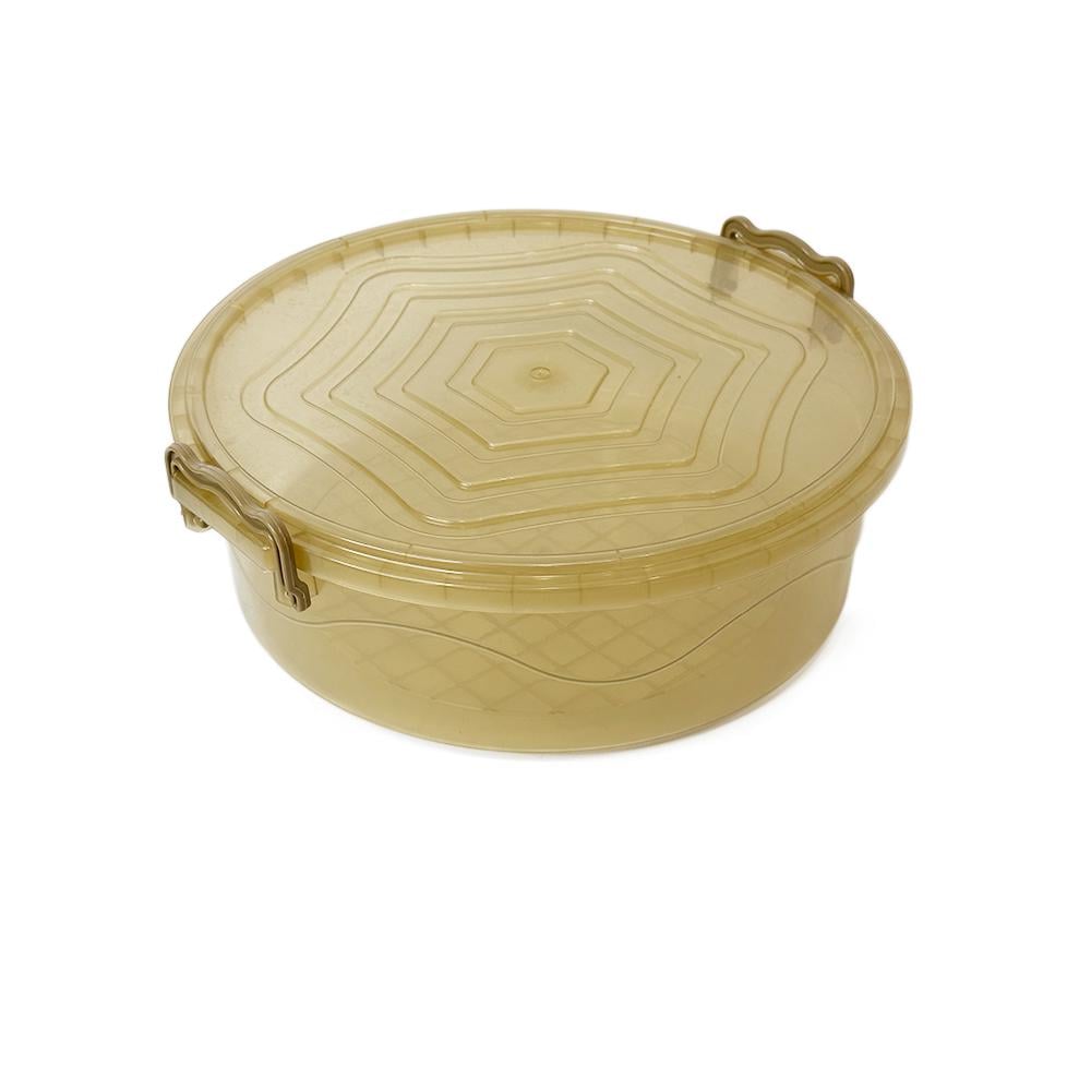 Контейнер харчовий SNMZ з кришкою круглий пластик 4 л Прозорий Контейнер харчовий SNMZ з кришкою круглий пластик 4 л Прозорий