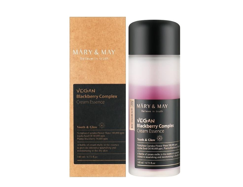 Есенція кремова зволожуюча антиоксидантна Mary&May Vegan Blackberry Complex Cream Essence 140 мл