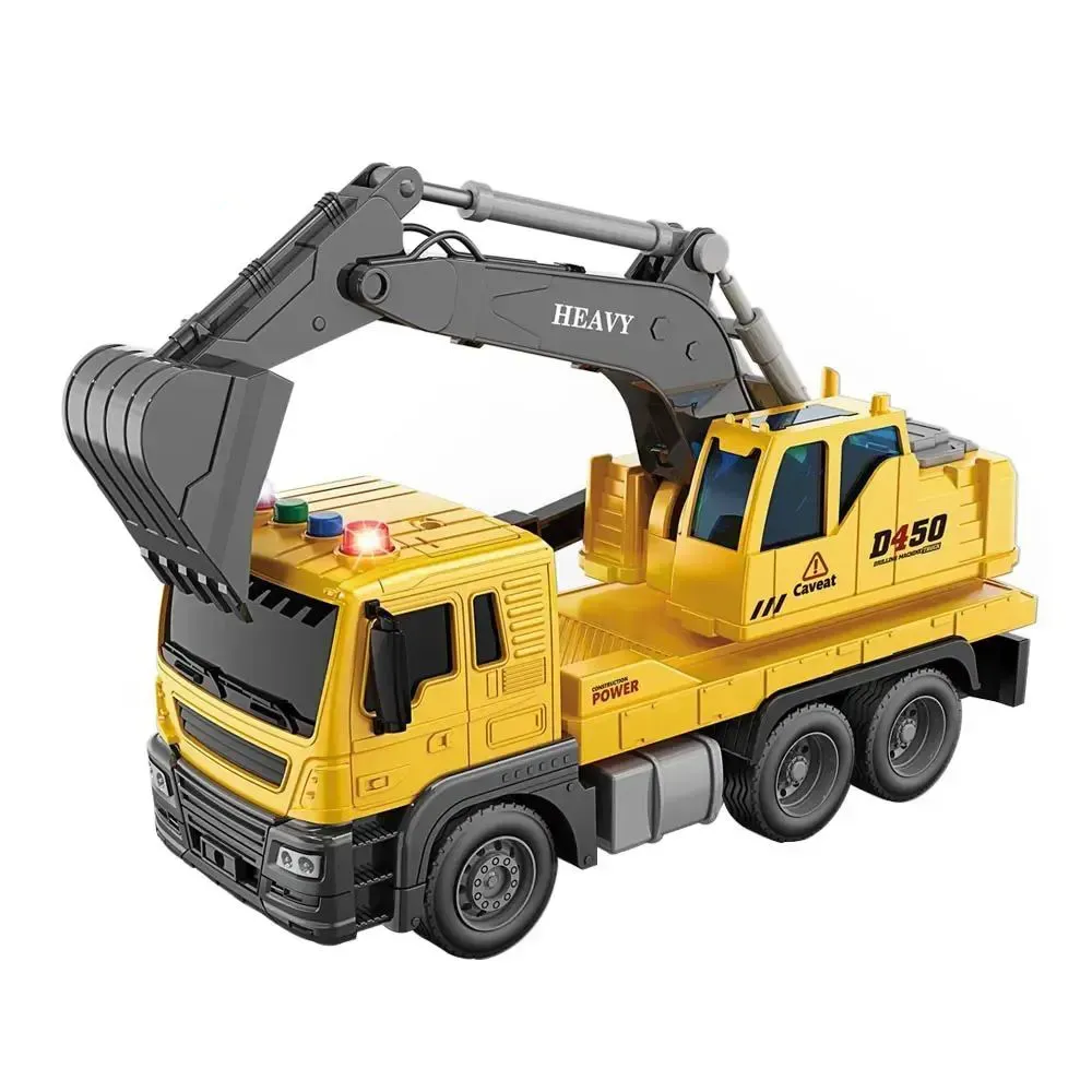 Игрушечная машинка инерционная Экскаватор 25 см Желтый (150-98-A1110-4)