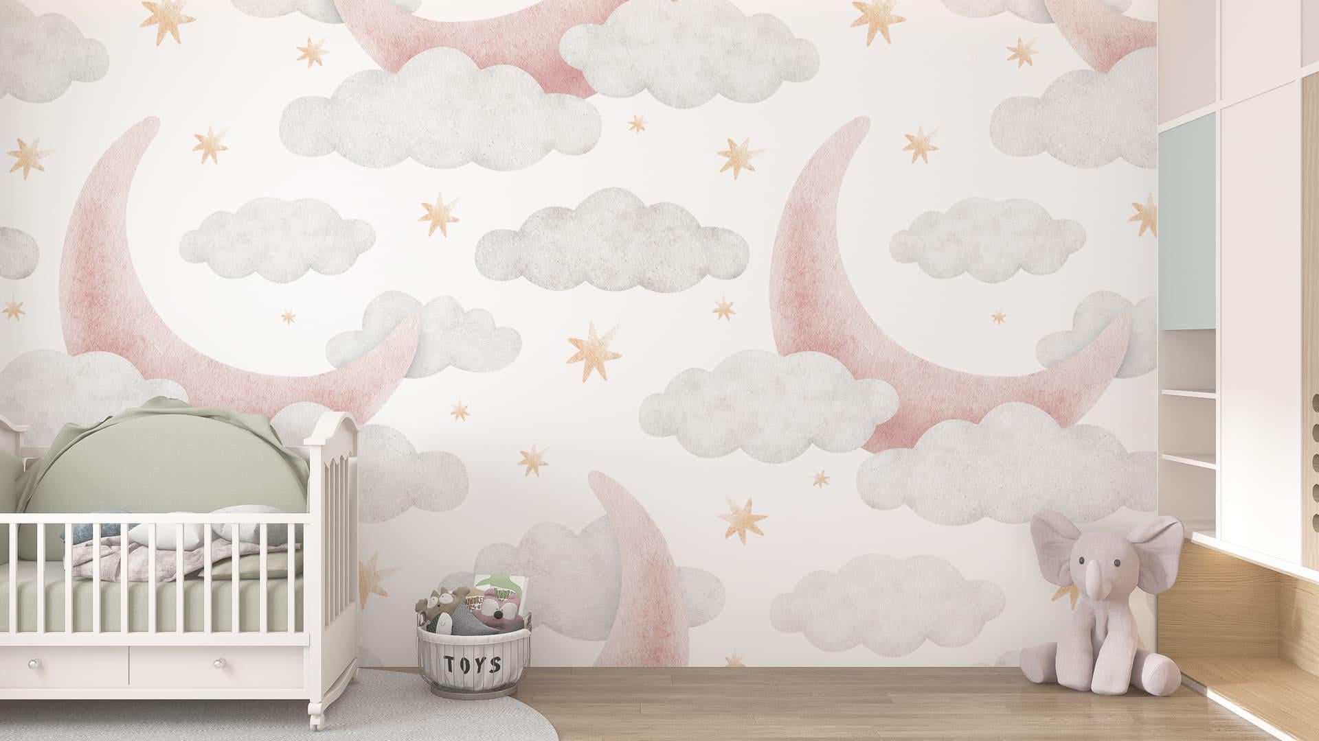 Фотообои флизелиновые Styleo Print-walls Облака и звезды 0881 300х250 см (Pw-0881/2)