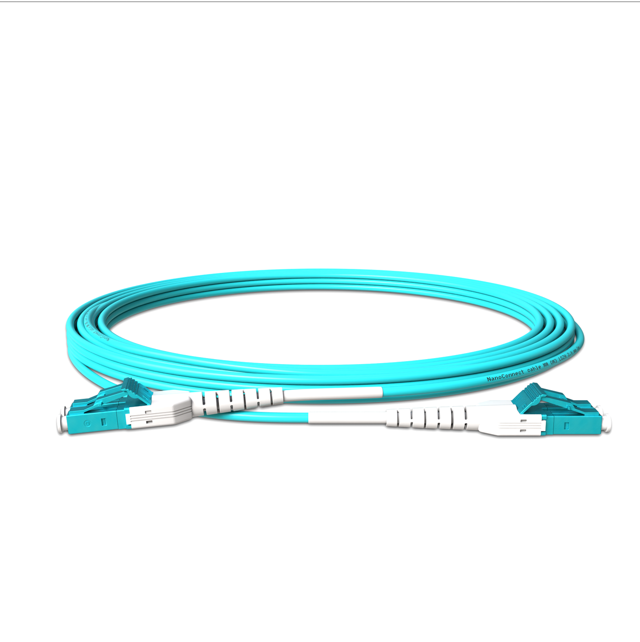 Патч-корд оптический NanoConnect LC/UPC-LC/UPC LSZH Multimode OM3 MM Uniboot 2 мм х 5 м Бирюзовый - фото 2 Патч-корд оптический NanoConnect LC/UPC-LC/UPC LSZH Multimode OM3 MM Uniboot 2 мм х 5 м Бирюзовый - фото 2