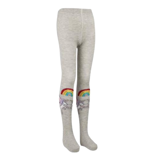 Колготы демисезонные BROSS Единорог хлопок 110-116 см 5-7 лет Серый (23637)