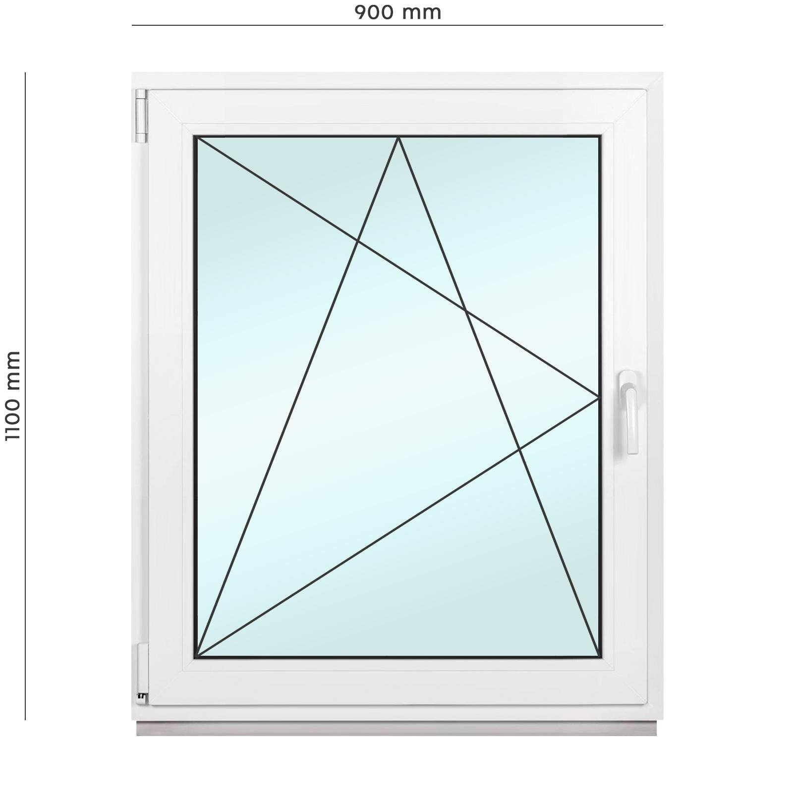 Окно металлопластиковое Framex поворотно-откидное с левым открытием 900х1100 мм Белый - фото 2