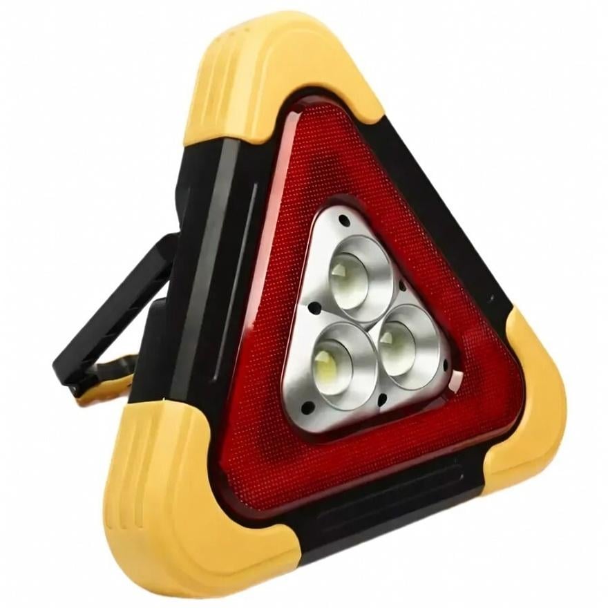 Прожектор LED аварийный с солнечной панелью и функцией Power Bank дорожный знак треугольник 5 режимов IP44 (N-026)