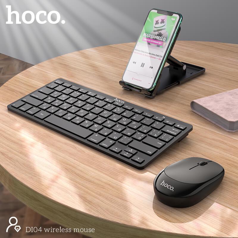 Мышь компьютерная беспроводная Hoco Di04 Wireless mouse Bluetooth 4.2 Black (534363) - фото 4