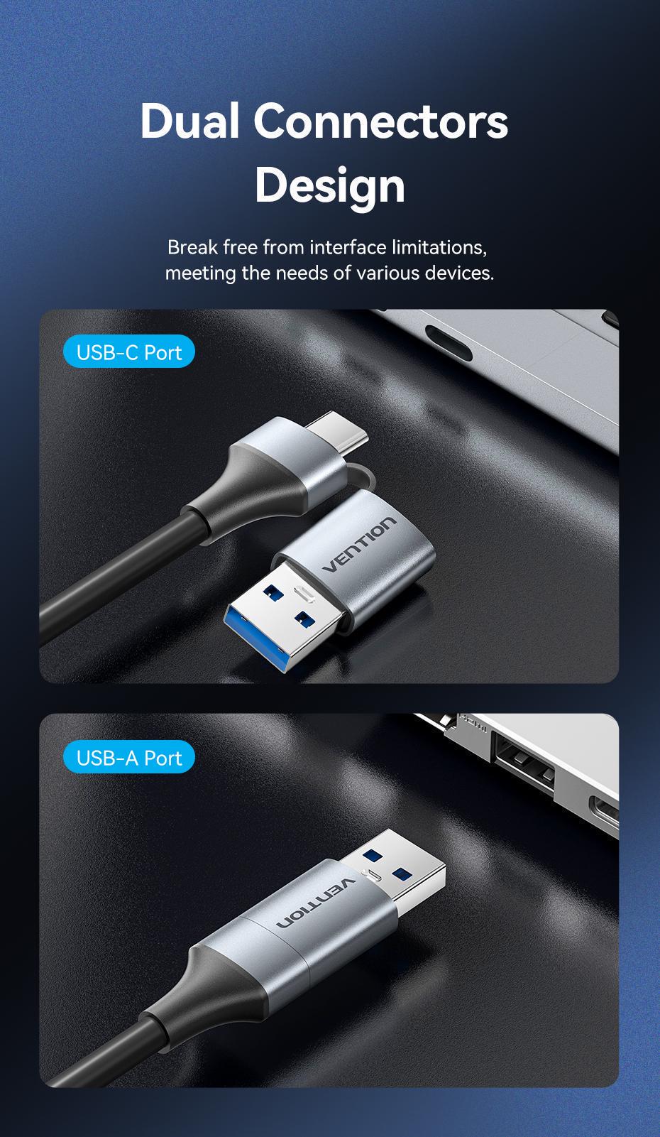 Адаптер сетевой Vention 2.5 гбит/с 0.15 м Серый (CFUHB) - фото 5