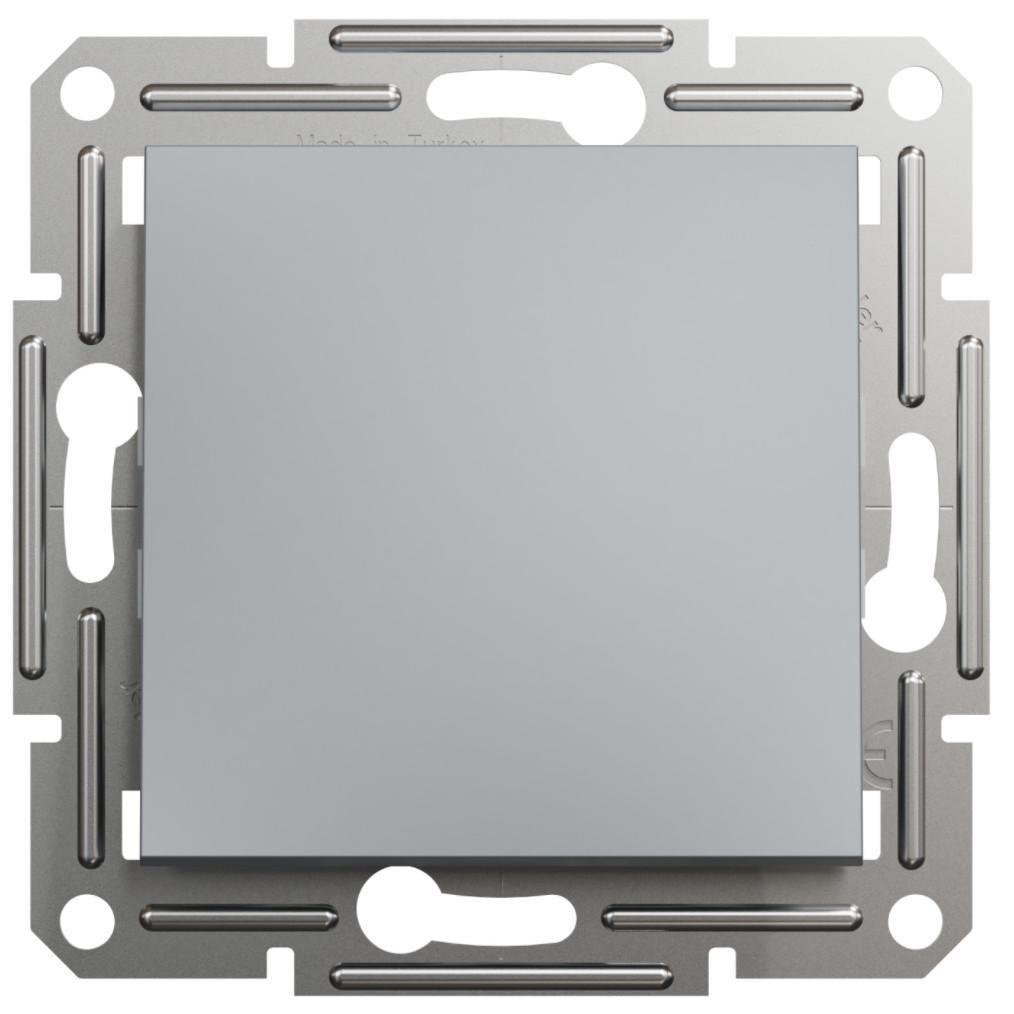 Выключатель промежуточный одноклавишный Schneider Electric Asfora Сталь (00000009216)