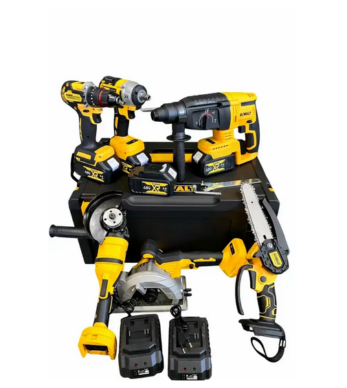 Набор инструментов 6в1 48В шуруповерт/веткорез/болгарка/перфоратор/гайковерт/циркулярная пилка