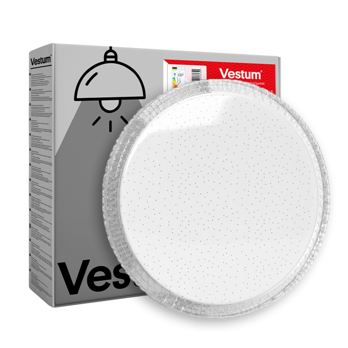 Потолочный светильник Vestum CRYSTAL звездное небо 30W 4000К 395х60 мм Потолочный светильник Vestum CRYSTAL звездное небо 30W 4000К 395х60 мм