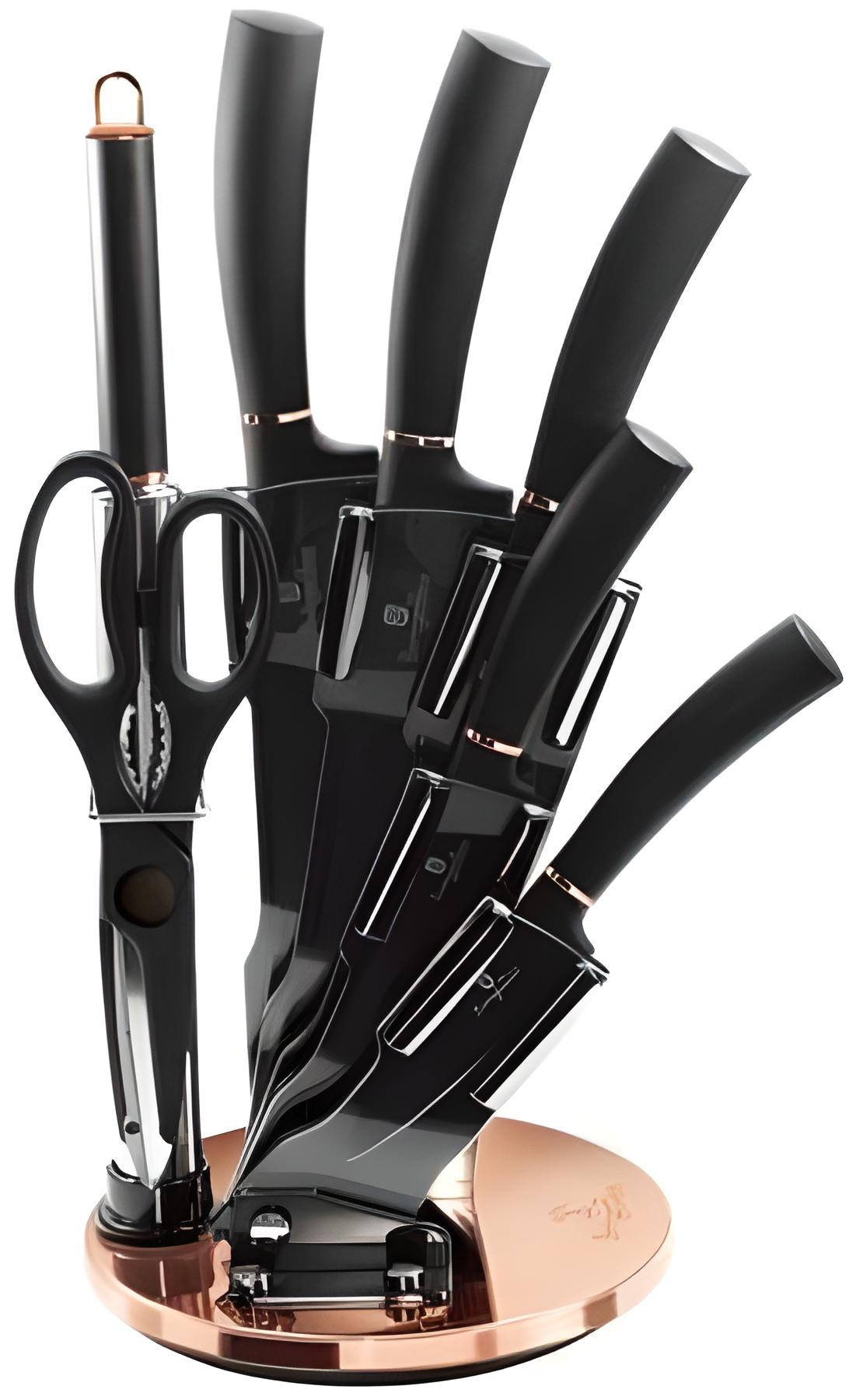 Набор ножей Berlinger Haus Black Rose из 7 пр. на вращающейся подставке (LP-BH/150L)