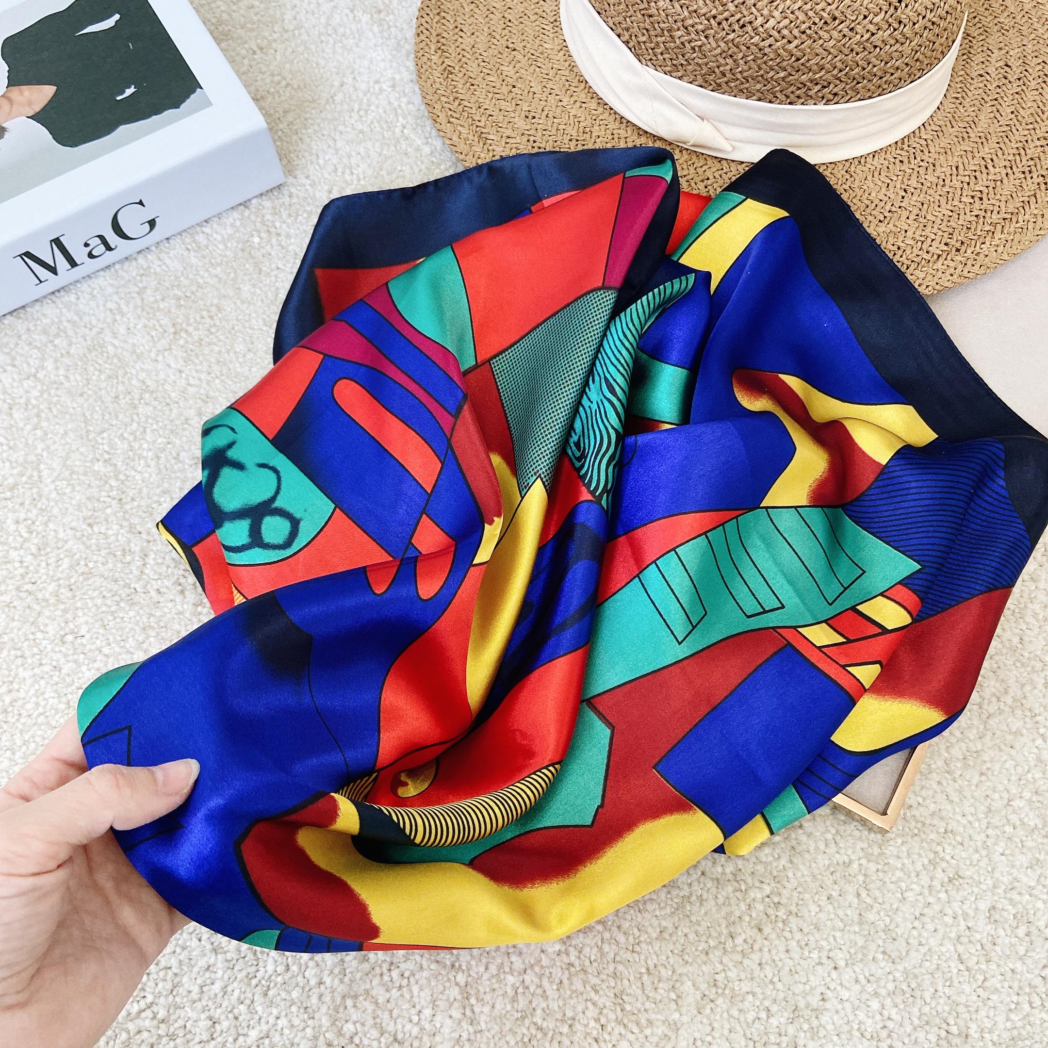 Платок шелковый Mosi Коллекция искусства по мотивам Пикассо 90х90 см Разноцветный - фото 6