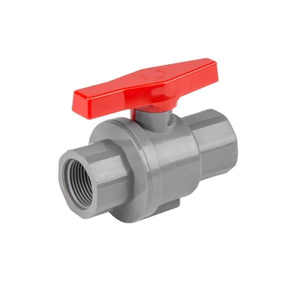 Кран шаровой равнопроходный РВ 1 1/4" для труб ПВХ PN10 (DSRA10V1SF114F114)