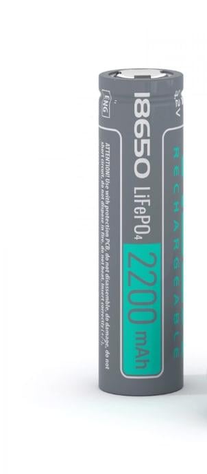 Аккумулятор Videx LiFePO4 18650 без защиты 2200 mAh (25898355)