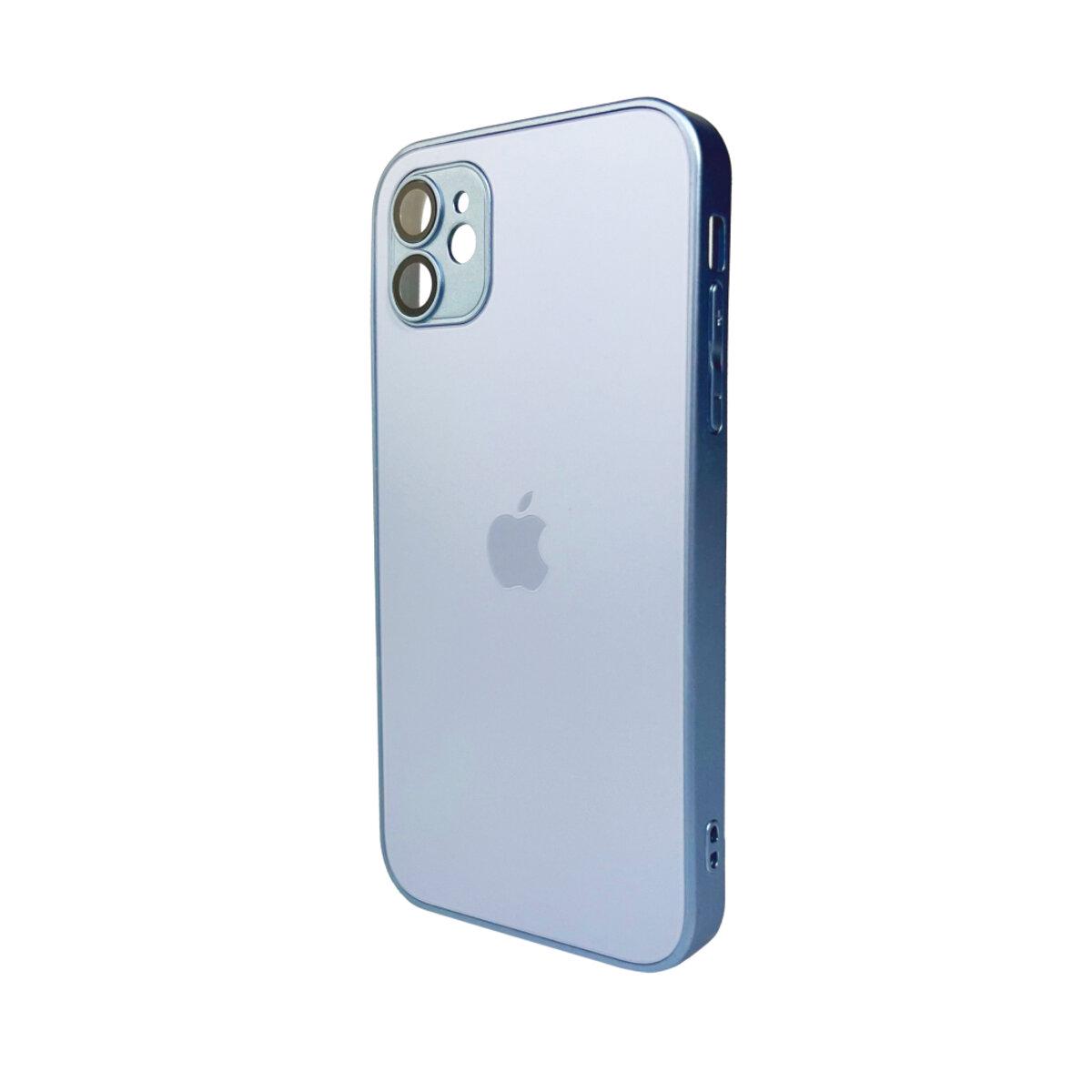 Противоударный чехол для Apple iPhone 11 AG Glass Matt Frame Color / Sierra Blue