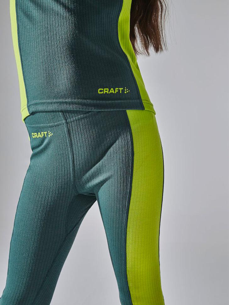 Детский комплект термобелья CRAFT Core Dry Baselayer Set 1909713-697645 122/128 Point/Scream - фото 5