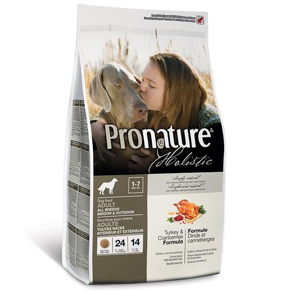 Корм сухой холистик для собак Pronature Holistic Turkey&Cranberries индейка и клюква 13,6 кг (ПРХСВИК13_6)
