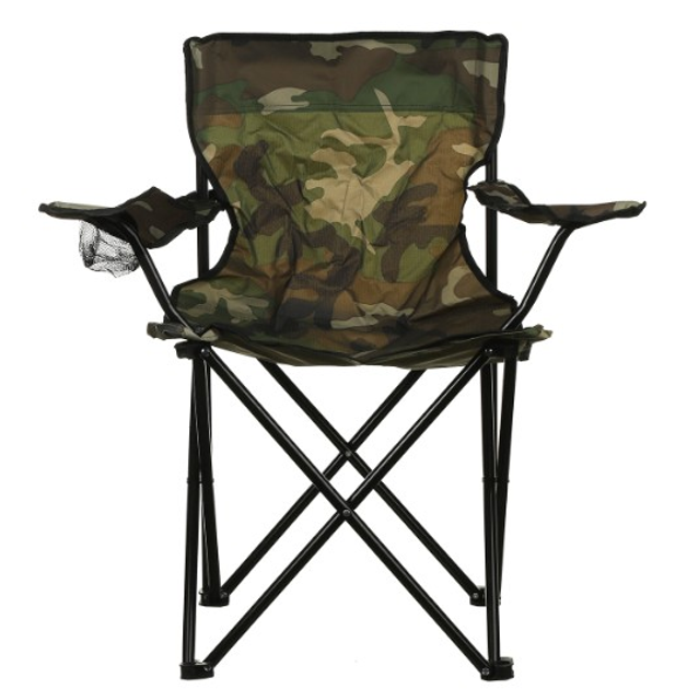 Кресло складное GP 4267 Camping Chair With Arm туристическое с подстаканником для пикника и рыбалки Камуфляж