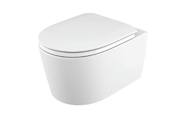 Унитаз подвесной Lapino Elegance 5387 Soft Close безободочный с крышкой White glossy (24647303)