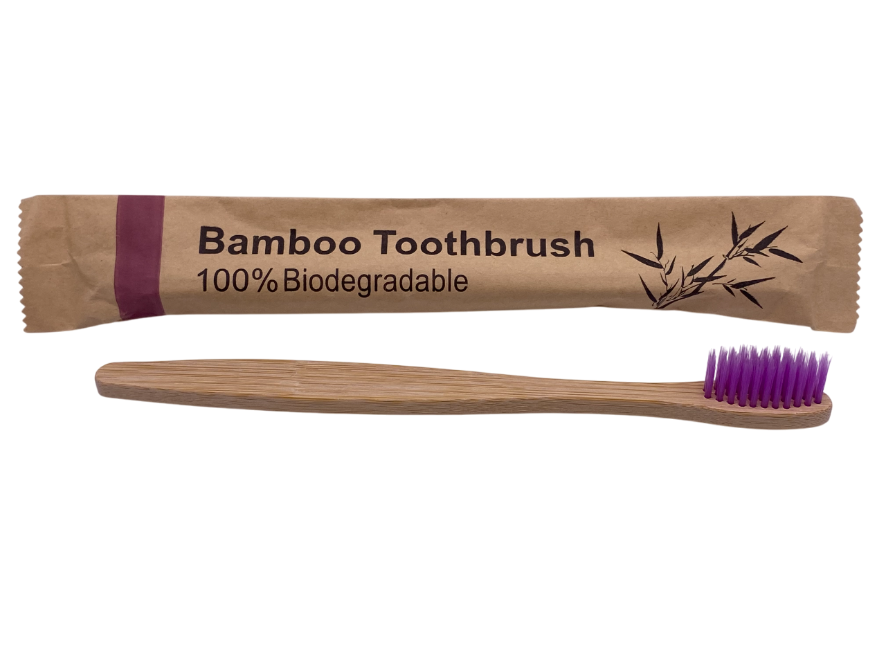Зубная щетка Pinka Эко бамбуковая Фиолетовый (2493937516)