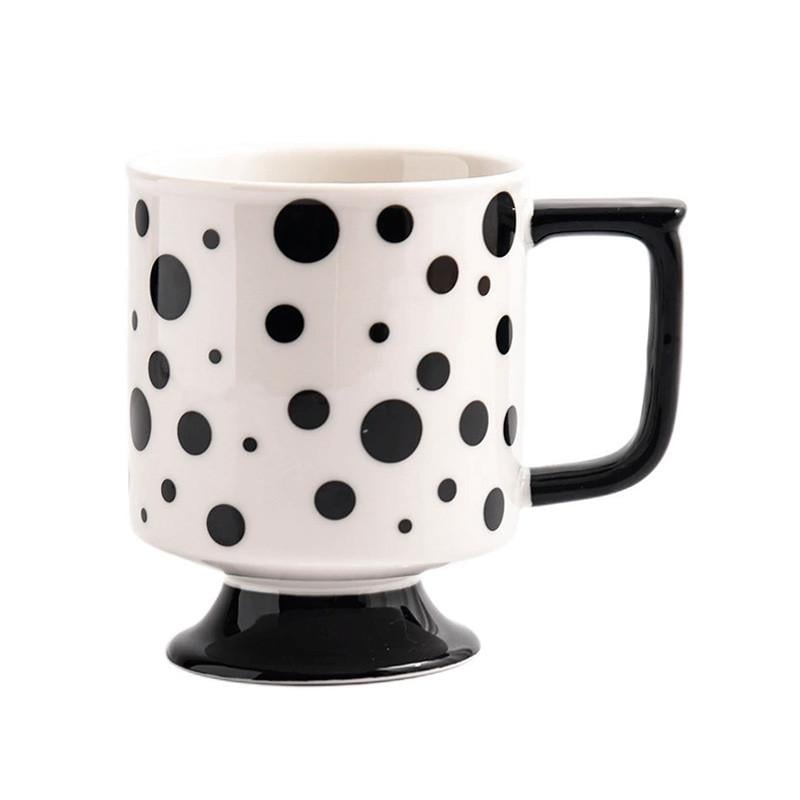 Чашка сувенирная Lesko XZ135 Point керамическая 250-300 мл Black/White (3007224019)