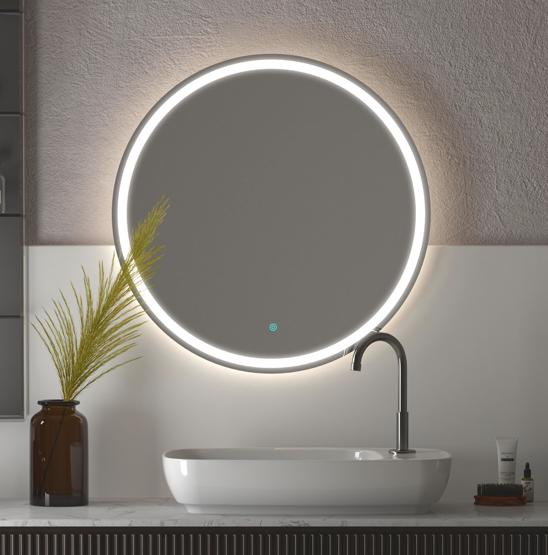 Зеркало для ванной комнаты Aqua PooL Nova 88-Nva80s80-CWDd с LED-подсветкой 80x80 см (32306380)