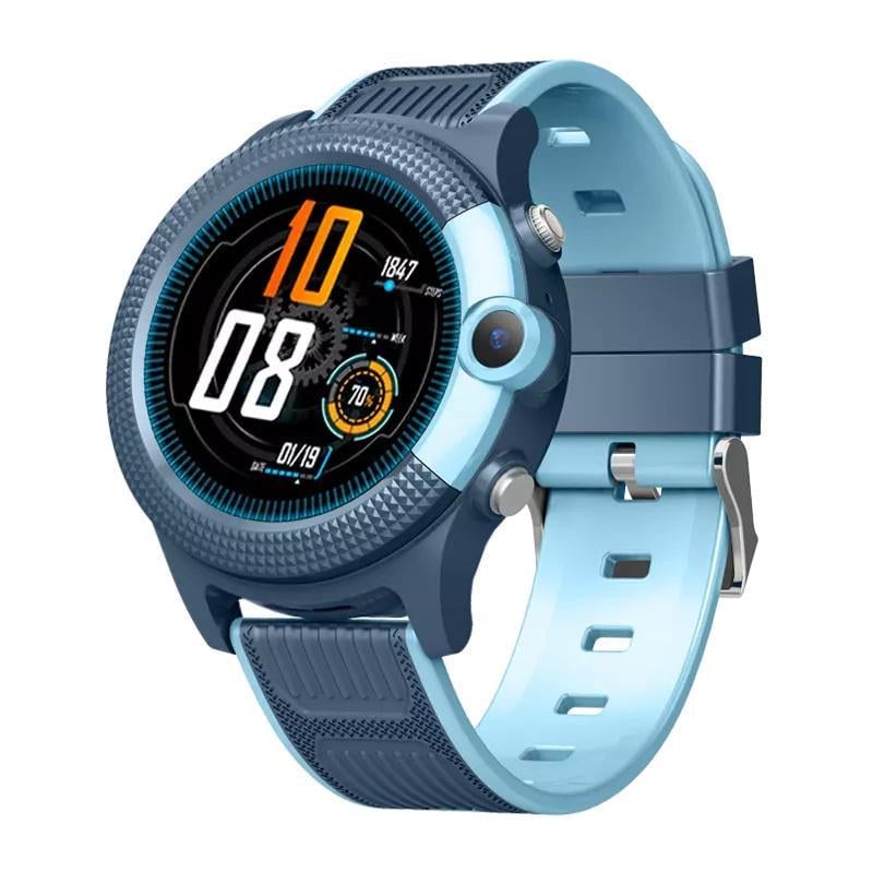 Смарт-часы круглые Lemfo D36 с GPS/вибрацией/поддержкой 4G Синий