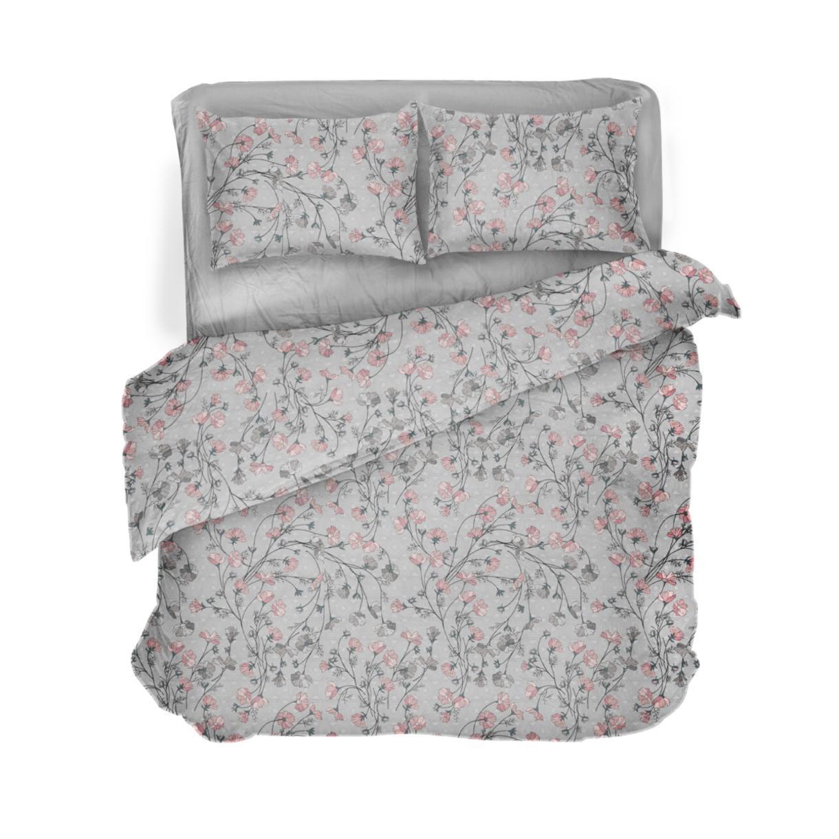 Постільна білизна Lelit бязь двоспальний Світло-сірий (B-1143)