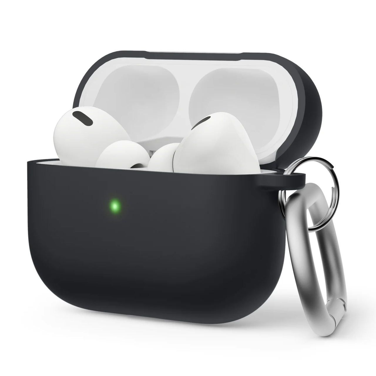 Чехол для наушников с карабином Elago Liquid Hybrid Hang Case for Airpods Pro 2nd Gen Black (EAPP2RH-HANG-BK)