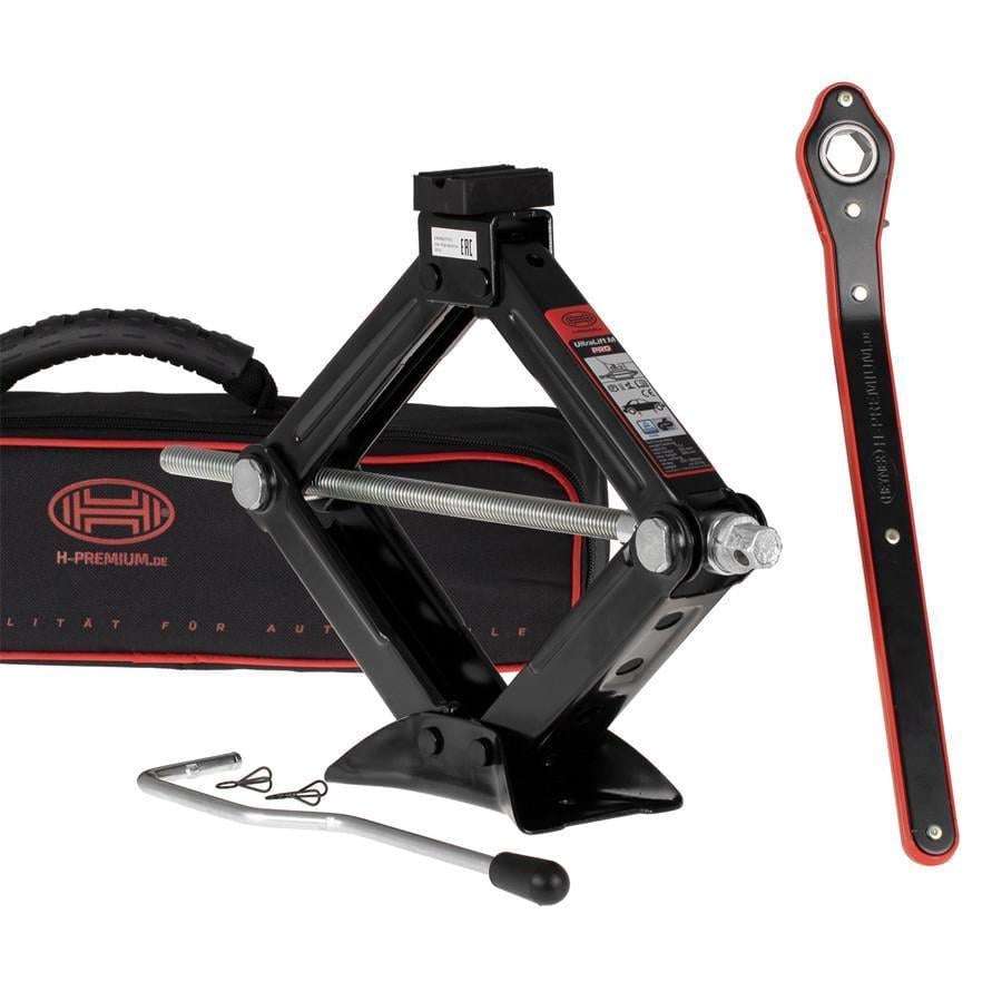 Преміум домкрат гвинтовий з ручкою-трещіткою Heyner 347160 1,5 т Black Edition (098325)