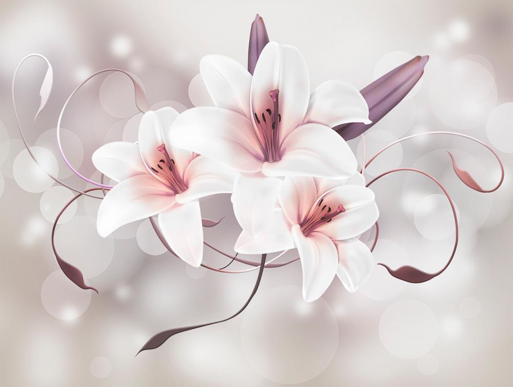 Фотообои Artside Белые лилии (310320195d) Фотообои Artside Белые лилии (310320195d)