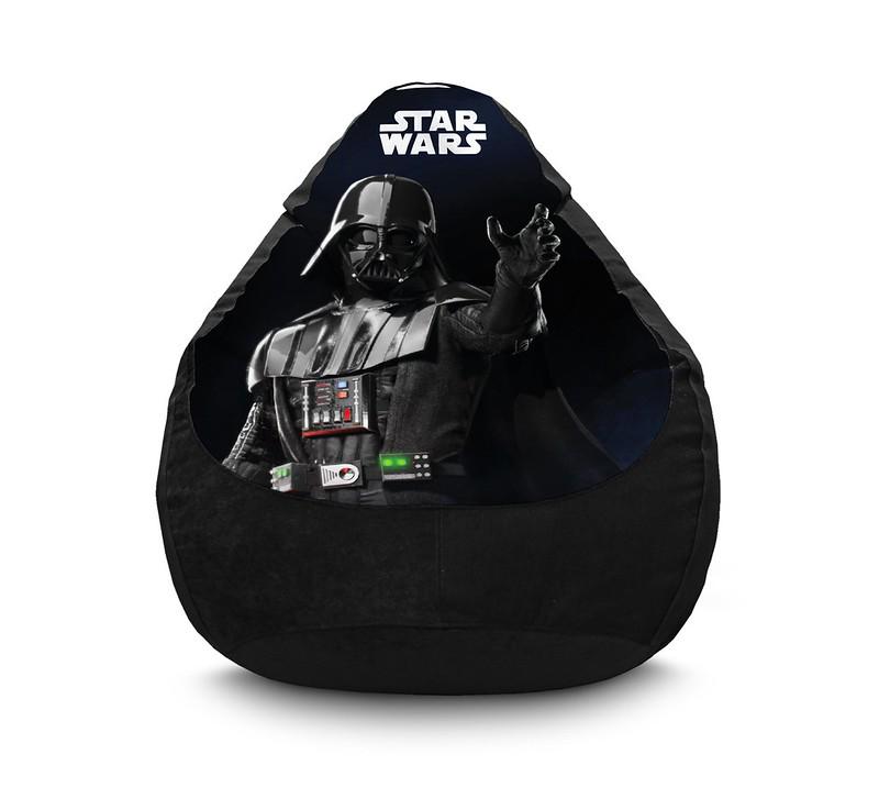 Кресло мешок iPuff Star Wars Darth Vader Флок XXL 90х125 см Черный