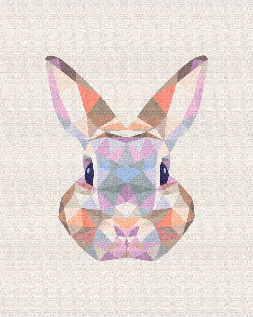 Картина по номерам Brushme Кролик в мозаике 40x50 см (BS52252)